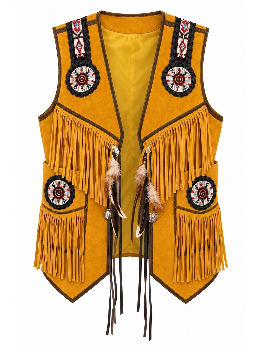 Vintage Vipzi Fringed Leather Vest